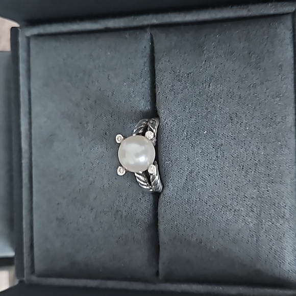 David Yurman Cable Collectibles Pearl Ring - Picture 1 of 7